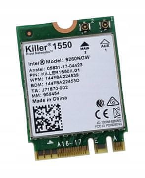 Intel Nova wifi kartica za prenosnik Intel 9260NGW 802.11ac M.2 BT 5.1 1,73 Gbps
