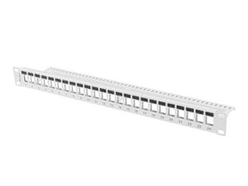 Lanberg Lanberg ppks-1024-S 24-portna 1U 19" patch plošča za Keystone module, siva