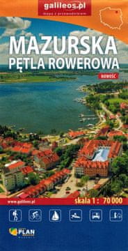 shumee Mazurska ciklična zanka / Mazurija. Turistična karta. Izdaja 2024. Galilej