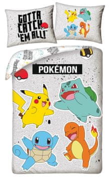 Halantex Posteljnina za otroke 140x200 Pokemon Pikachu Original Licensed Microfiber