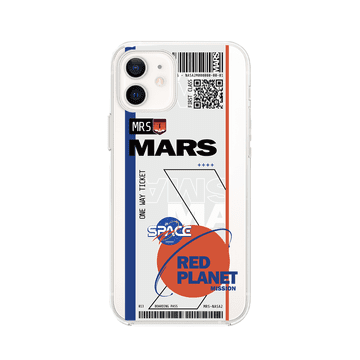 shumee Ovitek za iPhone 12 Mini, prozoren, fleksibilen silikonski, Ticket to Mars