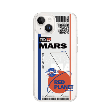 shumee Ovitek za iPhone 14 Plus, prozoren, fleksibilen silikonski, Ticket to Mars
