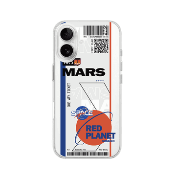 shumee Ovitek za iPhone 16 Plus, prozoren, fleksibilen silikonski, Ticket to Mars