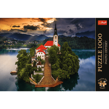 Trefl 10797 Puzzle 1000 Premium Plus - Foto odisejada: Blejsko jezero, Slovenija