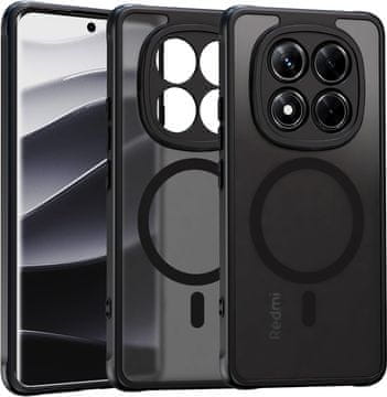 shumee Ovitek Magsafe mat črne barve za Xiaomi Redmi Note 14 PRO 5G / 14 PRO Plus