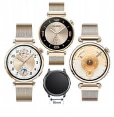 shumee Pašček za Huawei Watch GT 4 5 6 41MM klasičen eleganten 18MM pašček07_ZLAT