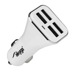 Akyga Avtomobilski polnilnik Akyga AK-CH-09 4x USB 5V / 6.8A za 12-24V vžigalnik