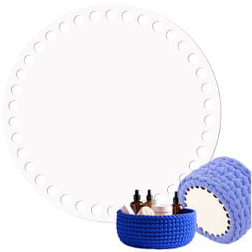 shumee Bela osnova za kvačkanje, 25 cm dno za torbo, košaro, DIY dodatki za torbe