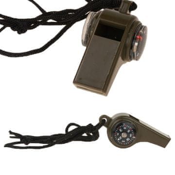 TOP GIFT TG56533 piščalka s kompasom, termometer, varnost za preživetje in turiste