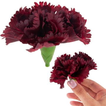 TOP GIFT CV31484-20 Umetno cvetje v obliki nageljnovega cveta za dekoracijo, bordo