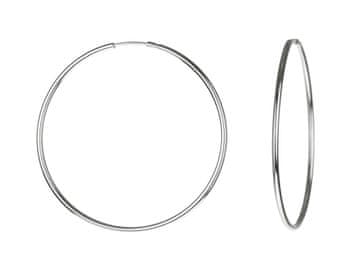 shumee Srebrni obročki, veliki 7 cm, debeli 70 mm, 1,8 mm, srebro 925, elegantni