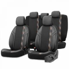 AMIO Komplet prevlek za avtosedeže oto horizon 1805 oranžne barve s 3 zadrgami