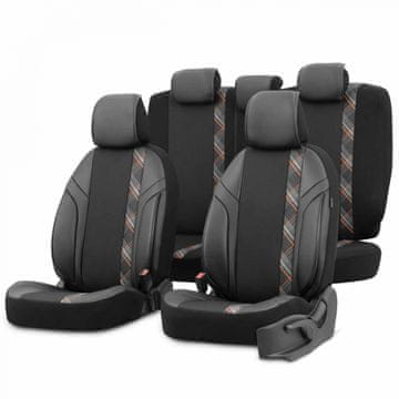 AMIO Komplet prevlek za avtosedeže oto horizon 1805 oranžne barve s 3 zadrgami
