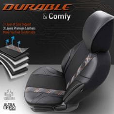 AMIO Komplet prevlek za avtosedeže oto horizon 1805 oranžne barve s 3 zadrgami