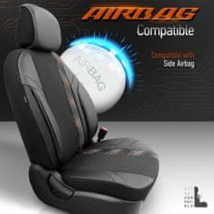 AMIO Komplet prevlek za avtosedeže oto horizon 1805 oranžne barve s 3 zadrgami