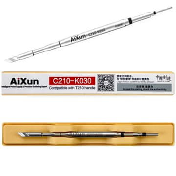 shumee Aixun C210-K030 precizna spajkalna konica, tip K 0,3 mm, dolžina 80,12 mm