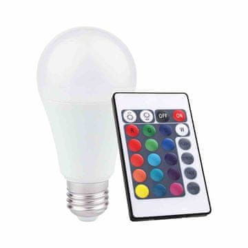 shumee LED žarnica 10W E27 RGB Eco-light EK8049 bela z daljinskim upravljalnikom