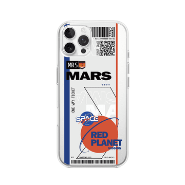 shumee Ovitek za iPhone 12 Pro, prozoren, fleksibilen silikonski, Ticket to Mars