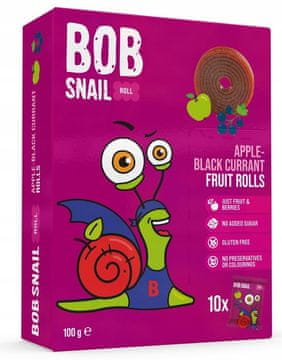 Bob Snail Polž BOB polžji sadni prigrizek brez sladkorja jabolko ribez 10g x10 100G