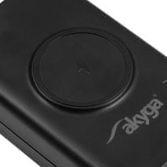 Akyga Brezžični polnilnik Power Bank AK-BC-05 12x Li-Ion 18650 QI QC4+ PD 22.5W