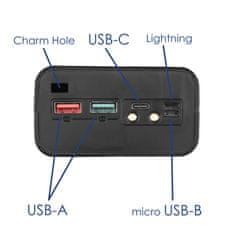Akyga Brezžični polnilnik Power Bank AK-BC-05 12x Li-Ion 18650 QI QC4+ PD 22.5W