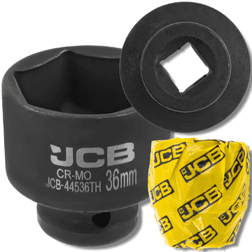 JCB JCB 1/2" 36 mm tankostenski udarni ključ Cr-Mo šesterokotni nasadni ključ