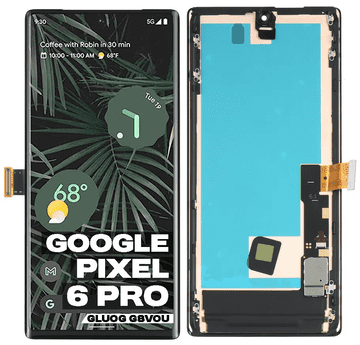 shumee LCD zaslon + zaslon na dotik za Google Pixel 6 Pro gluog G8VOU oled okvir
