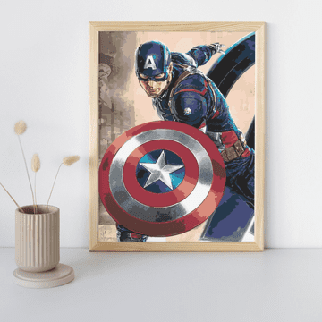 shumee Slikanje po številkah Slike za slikanje - Kapitan Amerika Marvel 40x50 cm