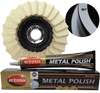 Komplet za platišča: filcni polirni disk 125 mm, lamelni + Autosol pasta