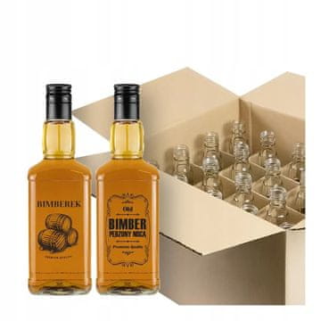 shumee 20x steklenic Daniel 0,5l z natisnjeno mrežico za mesečino Vodka Alkohol
