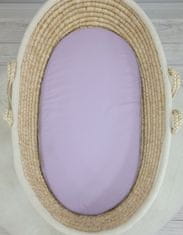 MY SWEET BABY Bombažna rjuha za voziček Moses košara Boho gondola 75x35 cm - vijolična