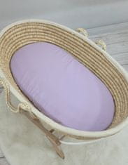 MY SWEET BABY Bombažna rjuha za voziček Moses košara Boho gondola 75x35 cm - vijolična