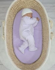 MY SWEET BABY Bombažna rjuha za voziček Moses košara Boho gondola 75x35 cm - vijolična