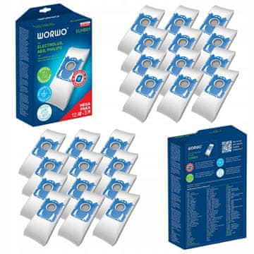 shumee Worwo ELMB01 Perfekt BAG vrečke komplet Electrolux Philips Beko 24 kosov