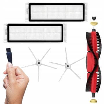 shumee Komplet krtačnih filtrov za RoboRock S5 Max S6 Max S6 Pure E4 S6 Dodatki