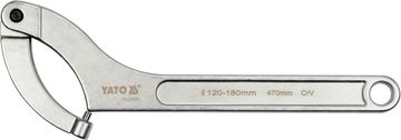YATO Kaveljski ključ z okroglim zatičem, zglobni 120-180 MM / YT-01679 / yato