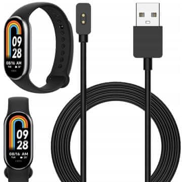 shumee Polnilnik USB magnetni kabel za Xiaomi Smart MI Band 8/9/10 - 1M / 100CM