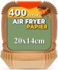 shumee 400X papirnati vložki za cvrtnik AIR, certificirani za cvrtnike, 20x14cm