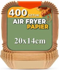 shumee 400X papirnati vložki za cvrtnik AIR, certificirani za cvrtnike, 20x14cm