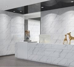 shumee Samolepilna bela marmorna PVC laminatna sijajna plošča 80x40 cm plošča10