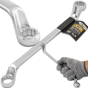 JCB JCB dvostranski viličasti ključ, kot 75 stopinj, 19x22 mm Cr-V, 12-kraki