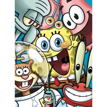 shumee Slikanje po številkah Slike za barvanje Spongebob in prijatelji 40x50 cm