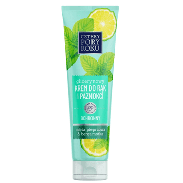 Cztery pory roku Zaščitna krema za roke Four Seasons s poprovo meto in bergamotko 130 ml