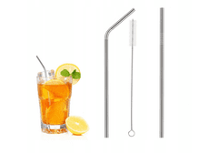 TOP GIFT TG53013 kovinske slamice, 2 kosa, ekološko čistilo za večkratno uporabo
