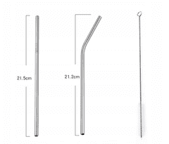 TOP GIFT TG53013 kovinske slamice, 2 kosa, ekološko čistilo za večkratno uporabo