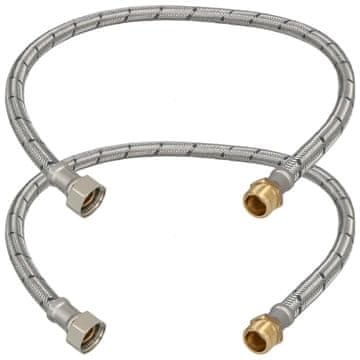 shumee Fleksibilni konektor 3/8” ženski-moški za fitinge 60 CM komplet 2 kosov