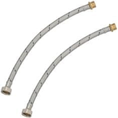 shumee Fleksibilen konektor 3/8” 1/2” ženski-moški jeklo 40 CM komplet 2 kosov