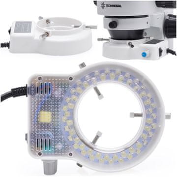 shumee Nastavljiv 56x LED Techrebal osvetljevalec za mikroskop bela barva NOVO