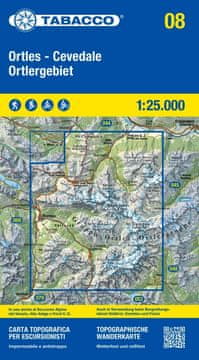 shumee Ortler, Cevedale 1:25.000. Vodoodporni turistični zemljevid 08. Tobacco
