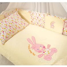 BabyMatex 3-delni komplet bombažne posteljnine 100x135 Best Friend Ecru z zajčkom